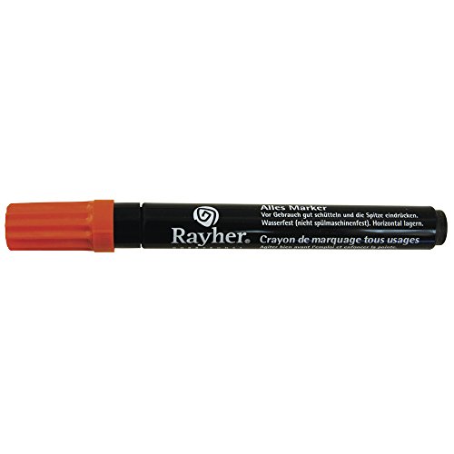 Rayher 3824934 Alles-Marker, Rundspitze 2-4mm, mit Ventil, orange von Rayher