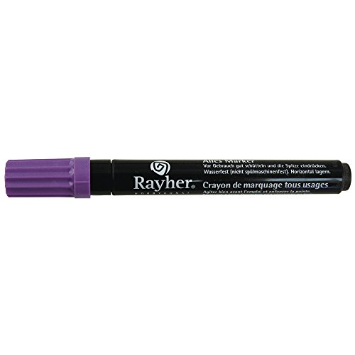 Rayher 3824939 Alles-Marker, Rundspitze 2-4mm, mit Ventil, lila von Rayher