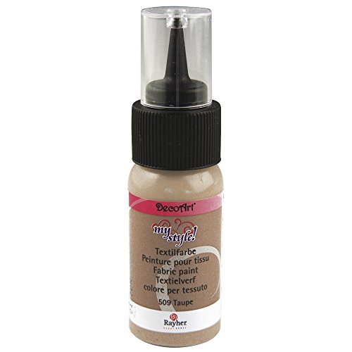 Rayher 38481509 My Style Textilfarbe, auf Blisterkarte, Flasche 29ml, taupe von Rayher