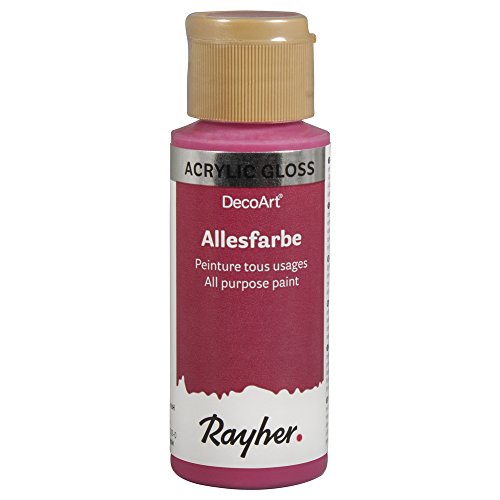 Rayher 38485276 Allesfarbe Gloss, Flasche 59ml, fuchsia von Rayher