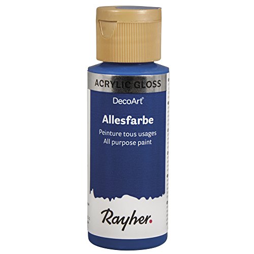 Rayher 38485384 Allesfarbe Gloss, Flasche 59ml, ultrablau von Rayher