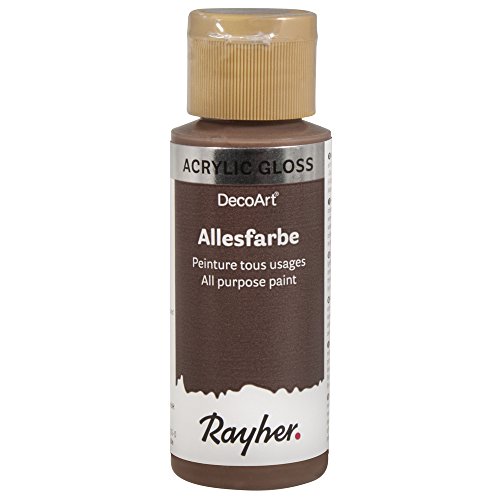 Rayher 38485543 Allesfarbe Gloss, Flasche 59ml, kaffeebraun, Kaffebraun von Rayher