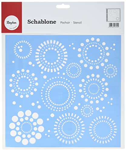 Rayher 3860200 Schablone Kreise, 30 x 30 cm, 1 Stück von Rayher