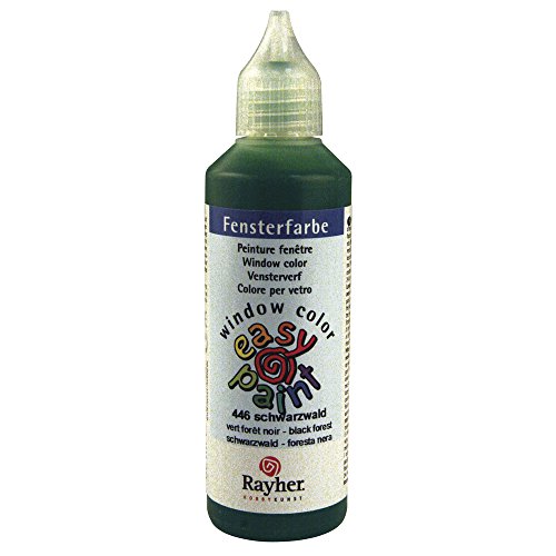 Rayher 38700446 Fensterfarbe easy paint , Flasche 80 ml, schwarzwald von Rayher