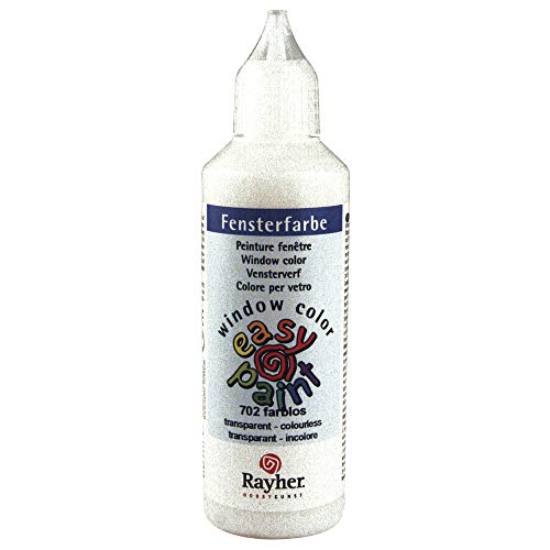 Rayher 38700702 Fensterfarbe easy paint , Flasche 80 ml, farblos von Rayher