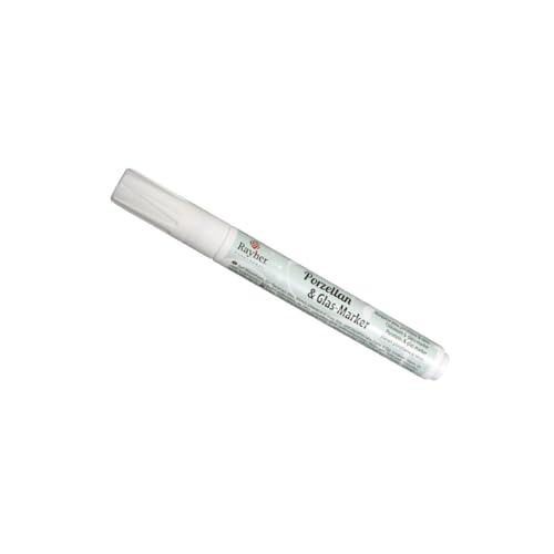 Rayher 38709102 Porzellan&Glas-Marker, 1-2 mm, weiÃŸ von Rayher