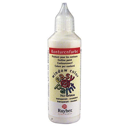 Rayher 38710702 Konturenfarbe easy paint , Flasche 80 ml, farblos von Rayher