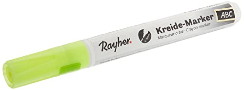 Rayher 38830160 Kreide-Marker, Keilspitze 2-6 mm, Leucht-Gelb von Rayher