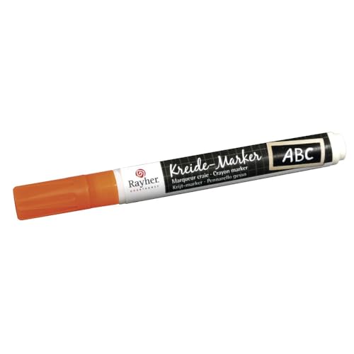 Rayher 38830210 Kreide-Marker, Keilspitze 2-6 mm, Leucht-Orange von Rayher