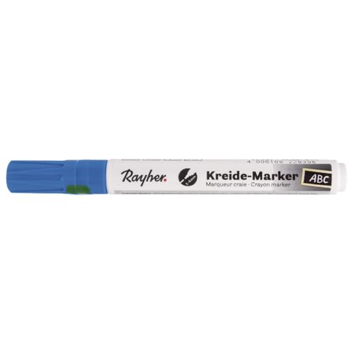 Rayher 38830374 Kreide-Marker, Keilspitze 2-6 mm, azurblau von Rayher