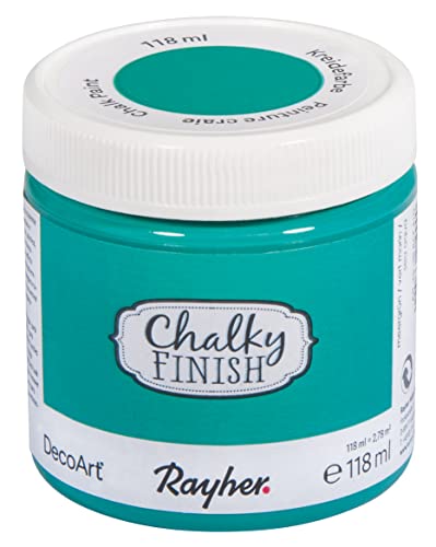 Rayher 38867410 Chalky Finish, meergrün, Dose 118 ml (1er Pack) von Rayher