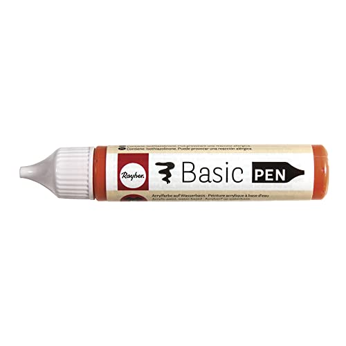 Rayher 38891210 Basic-Pen, Flasche 28ml, orange von Rayher