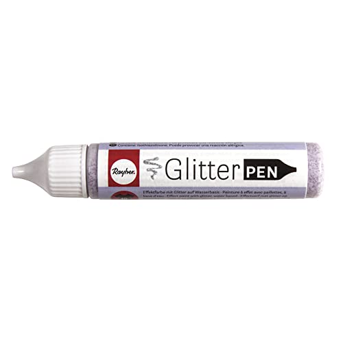 Rayher 38892264 Glitter Effekt-Pen, Flasche 28ml, pink von Rayher