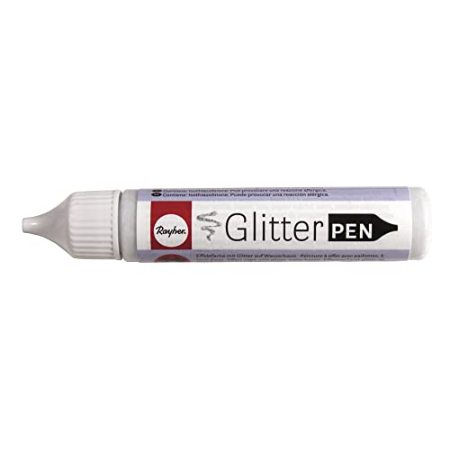 Rayher 38892800 Glitter Effekt-Pen, Flasche 28ml, kristall von Rayher