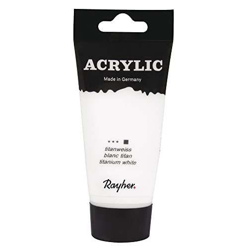 Rayher 38912101 Acrylic, Künstleracrylfarbe, SB-Tube 75ml, titanweiÃŸ von Rayher