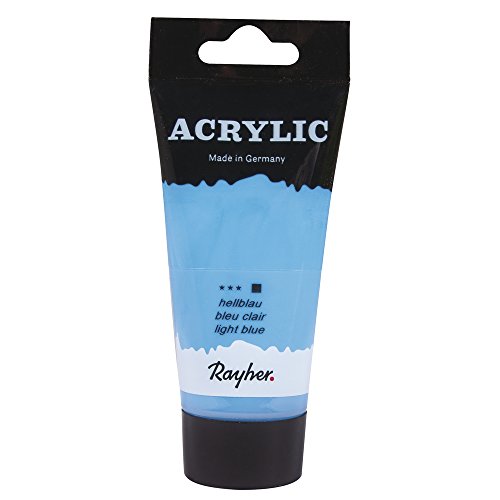 Rayher 38912356 Acrylic, Künstleracrylfarbe, SB-Tube 75ml, hellblau von Rayher