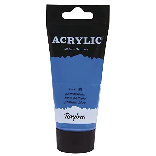 Rayher 38912395 Acrylic, Künstleracrylfarbe, SB-Tube 75ml, phthaloblau von Rayher