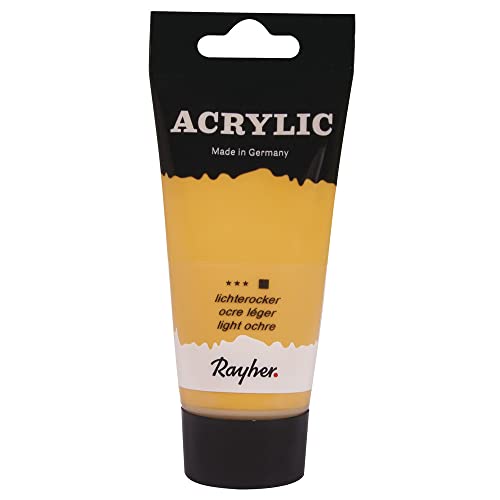 Rayher 38912519 Acrylic, Künstleracrylfarbe, SB-Tube 75ml, lichter ock von Rayher