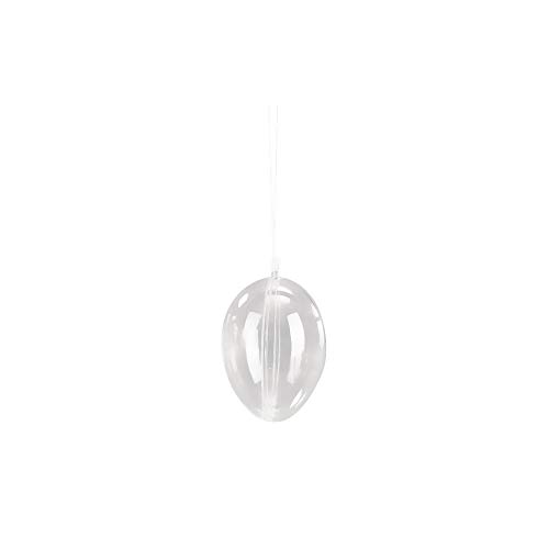 Rayher 3904537 Plastik-Ei, 2tlg., 8 cm, kristall von Rayher