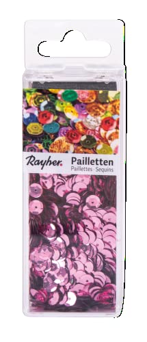 Rayher 3927036 Pailletten, gewölbt, 6 mm ø, SB-Box 4000 Stück, altrosa von Rayher