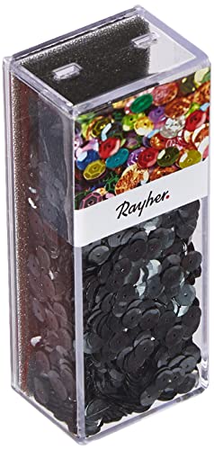 Rayher 3927081 Pailletten, gewölbt, 6 mm ø, SB-Box 4000 Stück, taubenblau von Rayher