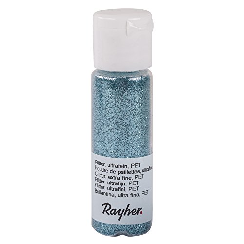 Rayher 39420390 Flitter, ultrafein, PET, Fläschchen 20 ml, lagune von Rayher