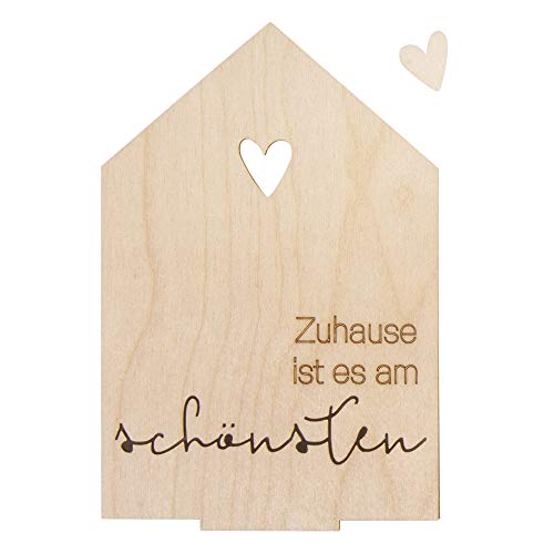 Rayher 46414505 Holzmotiv Haus"Zuhause ist es..."FSC100% von Rayher