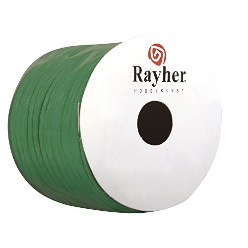 Rayher Papierkordel mit Draht, 2 mm ø, Rolle 25 m, grün, Papierdraht, Papierschnur mit Drahteinlage, zum Basteln, 5116013 von Rayher