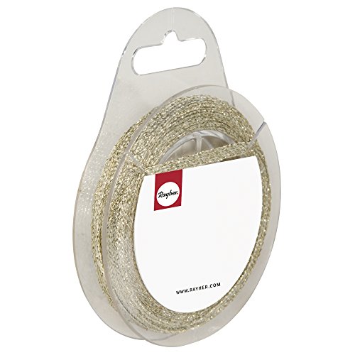 Rayher 55704616 Glitterband, 5mm, SB-Rolle 10m, gold von Rayher