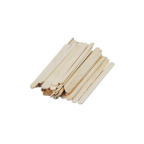 Rayher 6135331 Mini-Bastelhölzer, 55 mm x 5 mm, 300 Stück, natur, Holzspatel zum Basteln, Holzstiele von Rayher