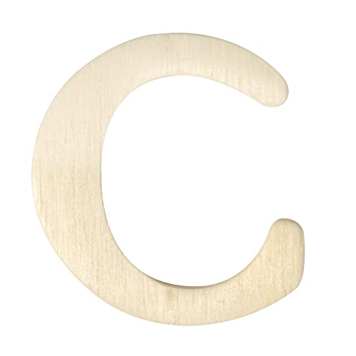 Rayher 6160200 Holz-Buchstaben, 4 cm, C von Rayher