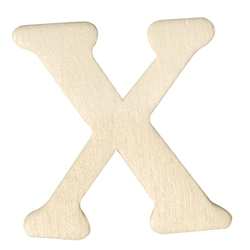 Rayher 6162300 Holz-Buchstaben, 4 cm, X von Rayher