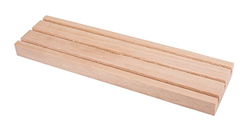 Rayher 62833000 Holz Setzleiste, 18x5 cm, mit 3 Rillen, Holzhalter von Rayher