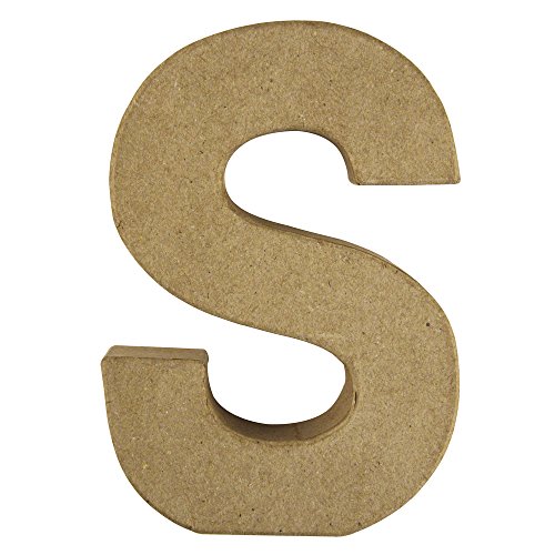 Rayher Pappmaché Buchstabe S, FSC Recycled 100%, 15x10,5x3 cm, 71780000 von Rayher