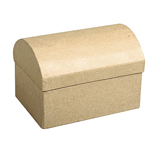 Rayher 71915000 Pappmaché Box: Truhe FSC Recycled 100%, 8x5,5x5,5cm von Rayher