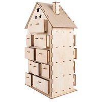 Rayher Adventskalender Holzbausatz Haus beige von Rayher