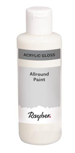 Rayher Allround Paint Gloss Acrylfarbe, malve, Flasche 80 ml, glänzende Hobby-Acrylfarbe für Bastelarbeiten und Acrylmaltechniken, speichel- und schweißecht, für saugende Untergründe, 35085260 von Rayher