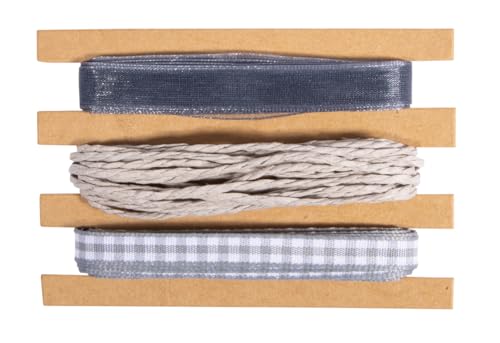 Rayher Bänder + Kordel Set, silbergrau, Band 1cm, Kordel 1mmø, 3x3m, SB-Btl. 9m, 55965561 Rayher Bänder + Kordel Set, silbergrau, Band 1cm, Kordel 1mmø, 3x3m, SB-Btl. 9m, 55965561 von Rayher