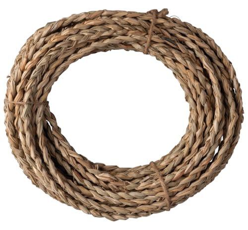 Rayher Schilfgras-Band, 3fach geflochten, Bündel 10 m, 1 cm breit, natur, Naturmaterial, robust und stabil, zum Wickeln, Kleben, Nähen etc. geeignet, 41007000 von Rayher