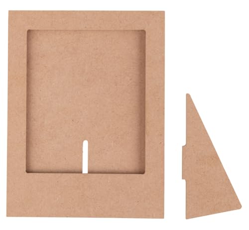 Rayher Bilderrahmen, MDF, 12,5 x 16,5 cm, Fotorahmen, zum Stellen, Holz FSC zertifiziert, 64657000 von Rayher