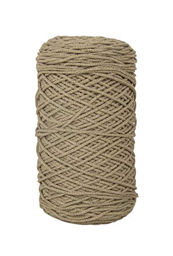 Rayher Braidy Recycling Garn, geflochten, 2 mm ø, schilf, Knäuel ca. 250 m (250 g), Knüpfgarn, Macrameegarn, 42009503 von Rayher