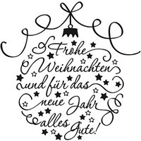 Rayher Frohe Weihnachten Motivstempel Weihnachtskugel 7,0 x 7,0 cm von Rayher