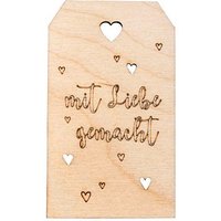 Rayher Geschenkanhänger natur Holz "mit Liebe gemacht" von Rayher