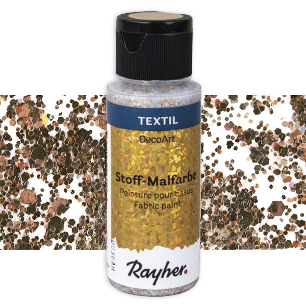 Rayher Glitzer-Stoffmalfarbe, verschiedene Farben, 59ml von Rayher