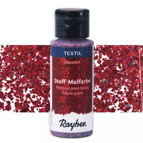 Rayher Glitzer-Stoffmalfarbe, verschiedene Farben, 59ml von Rayher