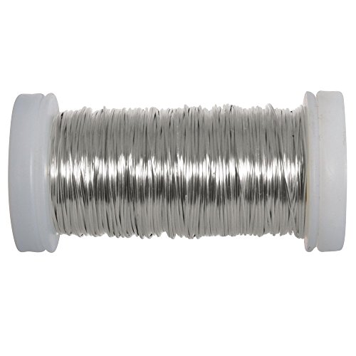 Rayher Hobby 24078000 Silberdraht, Spule, 50 m, 0,5 mm ø, Silber von Rayher