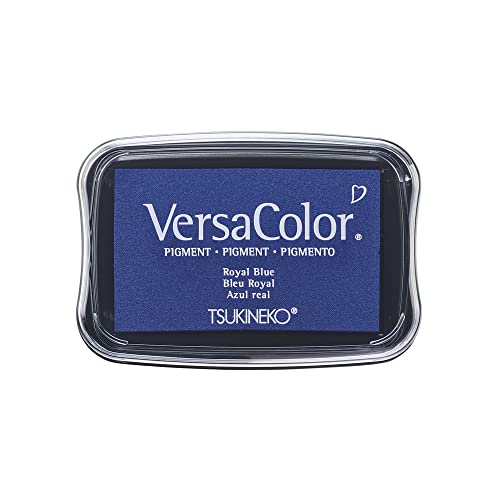 Rayher Hobby 29017376 Tsukineko Versa Color Pigment-Stempelkissen, royalblau, 9,6 x 6,3 x 1,8 cm, Tinte auf Wasserbasis von Rayher