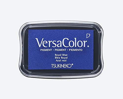 Rayher Hobby 29017376 Tsukineko Versa Color Pigment-Stempelkissen, royalblau, 9,6 x 6,3 x 1,8 cm, Tinte auf Wasserbasis von Rayher