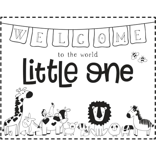 Rayher Hobby 29122000 Holzstempel Welcome Little One, 10 x 8 cm, Text mit Aussagekraft, zum Gestalten von Karten u.v.m., Butterer Schrift-Stempel von Rayher