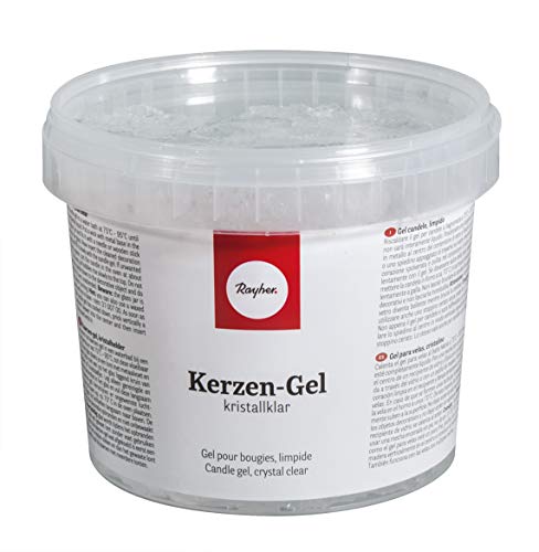 Rayher Hobby 3130200 Kerzen-Gel, Dose 750 g/ ca.850 ml, transparent, kristallklares Kerzenwachs zum schmelzen, kann gefärbt werden, Kerzen gießen, farblos von Rayher